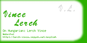 vince lerch business card